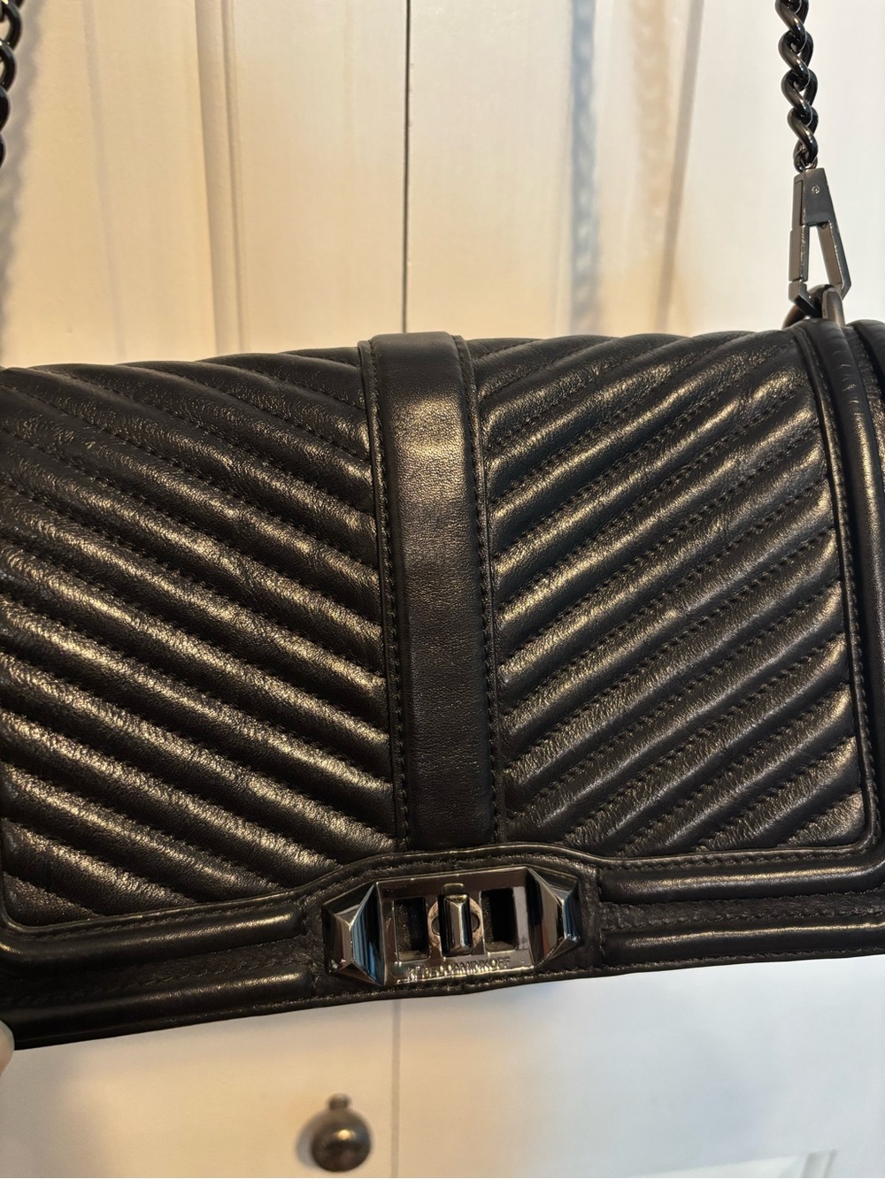 Rebecca Minkoff Black Quilted Leather Shoulder Bag
